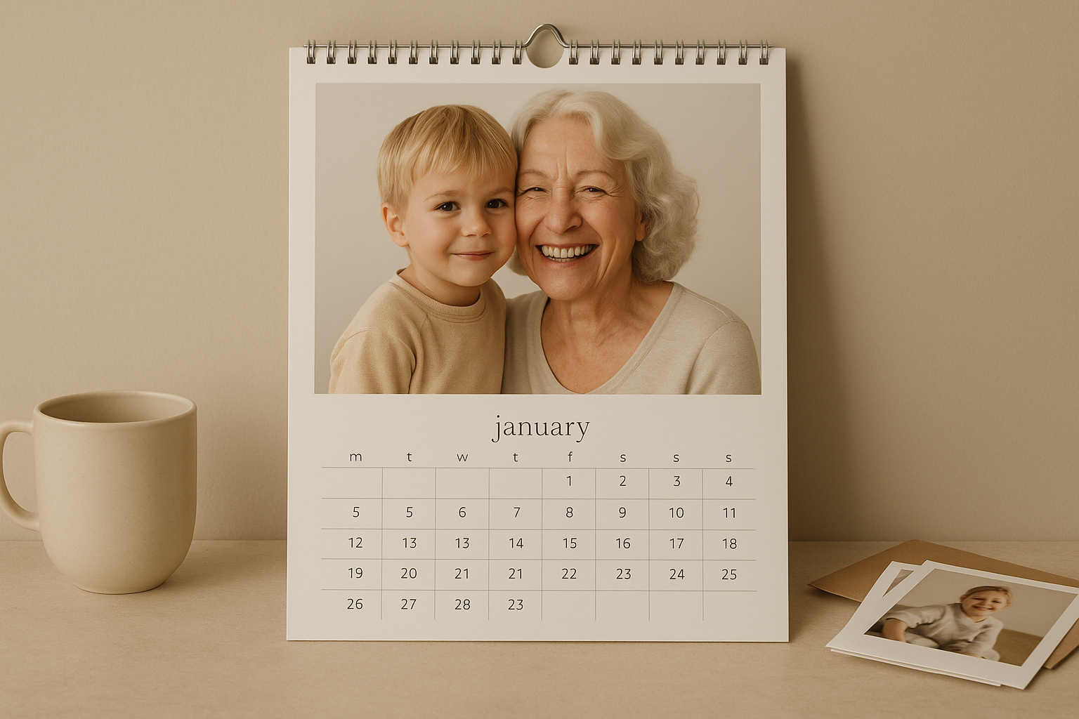 En fotokalender af børnebørnene – gaven der giver glæde hele året